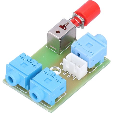 XH-M371 Audio-Umschaltmodul mit 3,5-mm-Klinkenbuchse, 2 Eingängen und 1 Ausgang, Stereo-Signalwähler, Audioverteilerplatine (1/5)