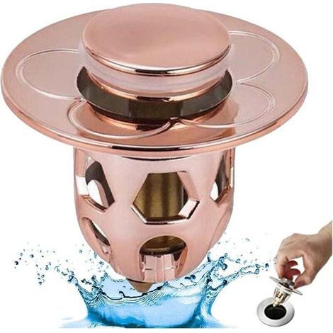 Ahlsen Bouchon de lavabo, Pop up Bouchon de vidage Universel, Bouchon de vidage pour lavabo à Poser avec Tamis Anti-Clogging, pour Entre Salle de Bain Cuisine lavabo Accessoire de vidage (1/4)