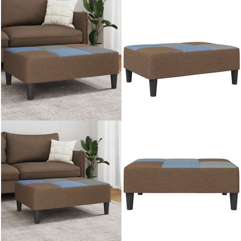 Repose-pied patchwork 77x55x31 cm tissu - Tabouret - Pouf - Repose-pied - Assise Supplementaire - Decoration Interieur - Home & Living (1/5)