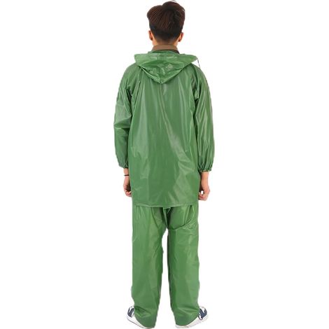 Wasserdichter Oxford-PVC-Overall, Hochleistungs-Regenbekleidung mit Schlitzdesign, bequeme Outdoor-Bekleidung für alle Bedingungen (Größe (1/5)
