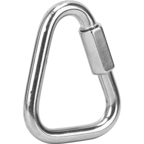 Mousqueton de sécurité triangulaire en acier inoxydable pour l'escalade, avec verrouillage à vis, pour équipement de protection. (1/5)
