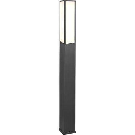 Lampione Giardino Led Esterno Palo Rettangolare Antracite H100 cm Fuerte GD Trio (1/5)
