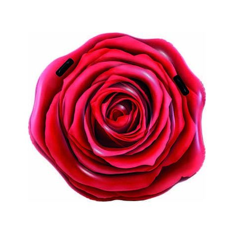 Colchón inflable en forma de rosa roja para piscina Intex 137x132 cm (1/4)
