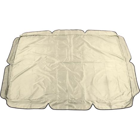 Housse imperméable pour balancelle d'extérieur, auvent, pour jardin ou cour, en tissu Oxford 210D enduit argenté, beige (1/5)