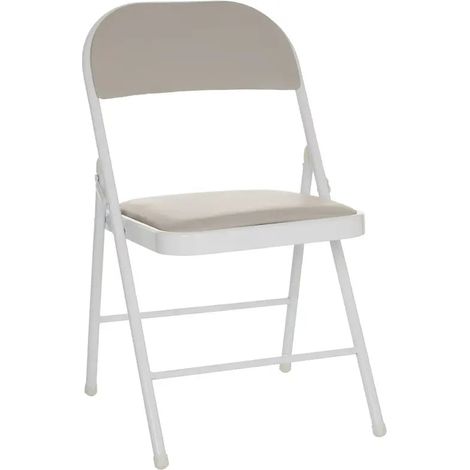 Chaise de conférence / chaise visiteur / chaise pliante TUDELA W PU gris hjh OFFICE (1/2)