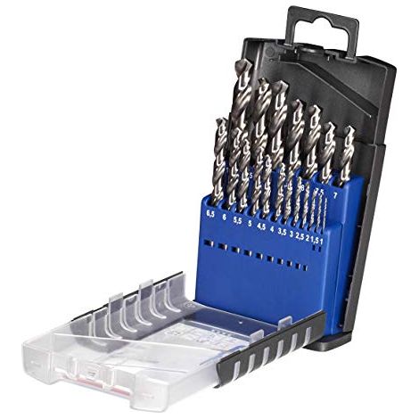 kwb 205920 HSS Kit punte a spirale da metallo 19 parti 1 mm, 1.5 mm, 2 mm, 2.5 mm, 3 mm, 3.5 mm, 4 mm, 4.5 mm, 5 mm, 5. (1/4)