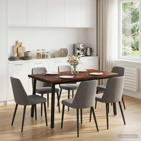 vidaXL Mesa de comedor con borde natural 140 x 90 x 75 cm (1/5)