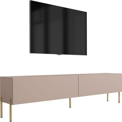 Mobile TV : Marrone Caramello, 170 x 52 x 32 cm, Gambe dorate (1/5)