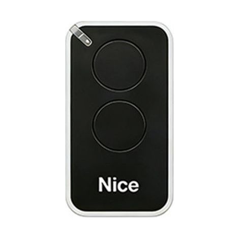 Compatible avec la télécommande Nice INTI2B 433.92MHz, 2 canaux, pour les systèmes d'automatisation de portails et de garages, noir