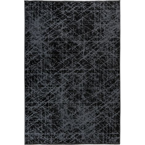 Tappeto Kalea a pelo corto con design a rilievo blu 80x150 cm (1/4)