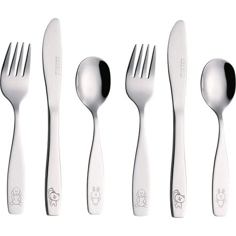Kinderbesteck Kinderbesteck-Set 6-teilig - Kleinkindbesteck