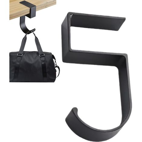 Gancho de mesa para bolsos, colgador de bolsos de mesa, rizador en el (1/5)