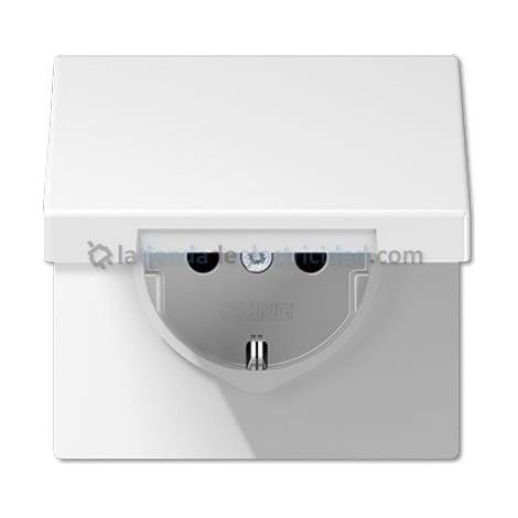 Jung Prise SCHUKO®, 16 A 250 V , SAFETY+, couvercle à charnière, thermoplastique, Série LS, blanc alpin LS 1520 BFKIKL WW