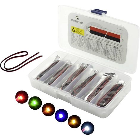 Quadrios Assortimento LED Rosso, Verde, Giallo, Blu, Bianco, Ambra 20 mA 3.0 V (1/5)