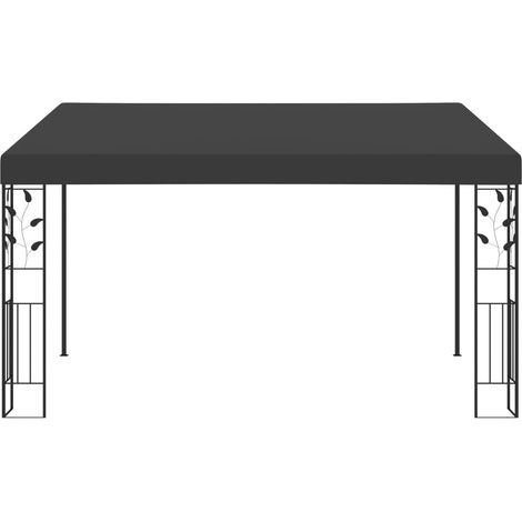 Tonnelle Barnum de Jardin, Pavillon, Pergola, Tente de jardin, à montage mural 4x3x2,5 m Anthracite OIB4119E (1/5)