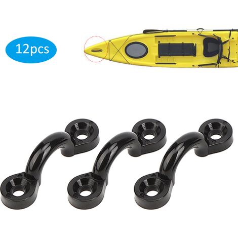 12 Pièces de taquets de fixation pour ponton, accessoires de réparation pour kayak et canoë, supports pour amarrage ou cordage. (1/5)