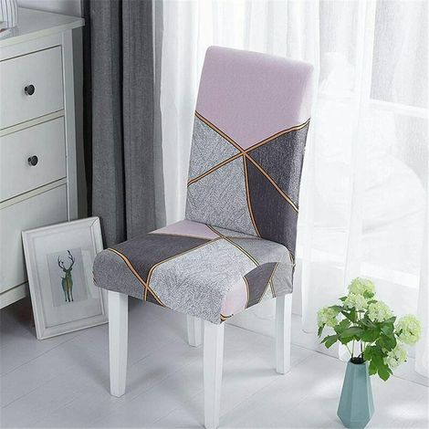 Housse de chaise de salle à manger Patchwork imprimé housse de chaise housse de chaise extensible lavable décoration de mariage hôtel Restaurant Style A (1/5)