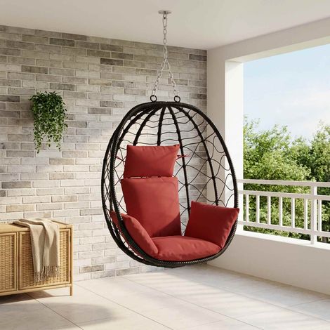 vidaXL Coussin Adirondack PUTTEN 100 % polyester Bordeaux (1/5)