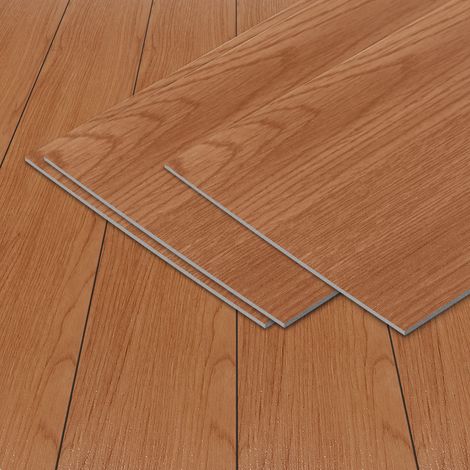 Randaco Selbstklebender PVC Vinylboden Holzbraun, 18 Dielen, 2,51 m², für Küche Schlafzimmer Wohnzimmer