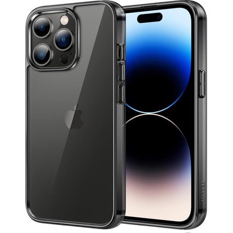 Handyhülle iPhone 14 Pro Stoßfest Transparent Schwarz (1/5)