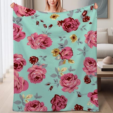 Couverture de lit en polaire, douce et chaude en microfibre légère pour le printemps, décoration intérieure, cadeau parfait pour femmes et hommes, 6080 pouces (1/4)