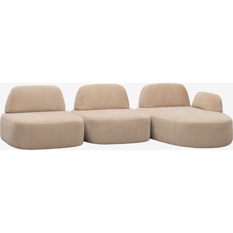 Sofá modular chaise longue derecho de 3 piezas tapizado Giorgia SKLUM (1/5)