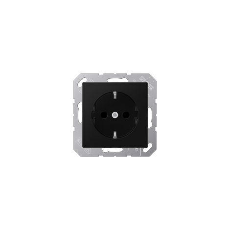 Jung Enchufe SCHUKO®, 16 A 250 V , termoplástico lacado, serie A, negro grafito mate A 1520 BF SWM