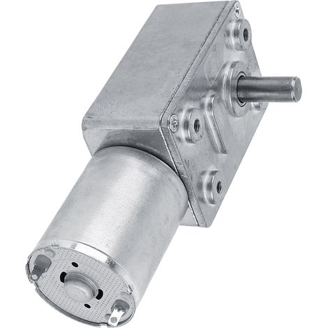 Moteur à engrenages à vis sans fin réversible à couple élevé, moteur réducteur CC 12 V (5 tr/min) (1/5)