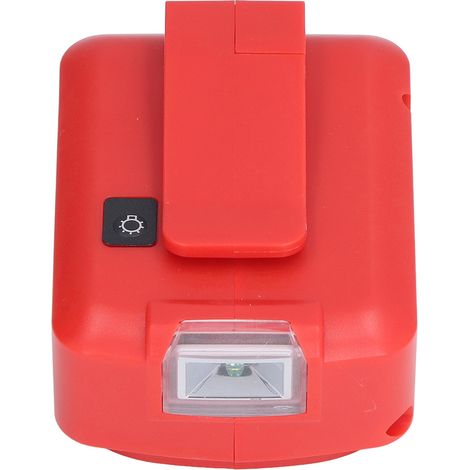 Convertisseur de lumière LED à clip ceinture ADP05 compatible avec les batteries au lithium Makita, DeWalt, Miwitch, Bosch et Best dotées d'interfaces DeWalt/Miwitch. (1/5)
