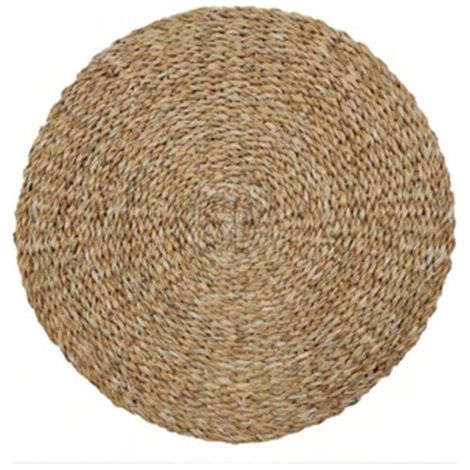 Set de table rond 40 cm de diamètre, dessous d'assiette en rotin, protection élégante pour table. (1/2)