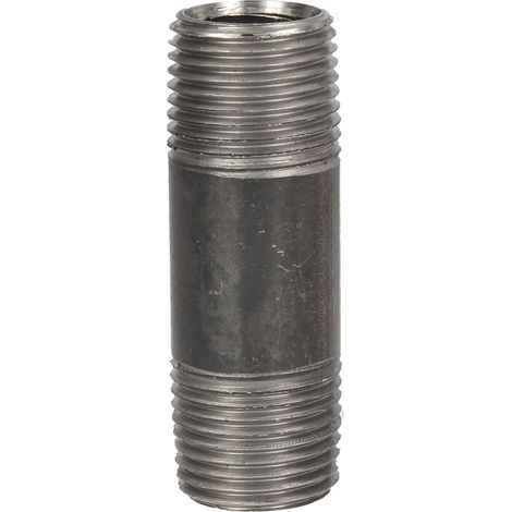 MAMELON DOUBLE DE TUYAU - LONG EN ACIER NOIR, TYPE 23, 3/4'' X 100 MM. GEBO 70.100.05S