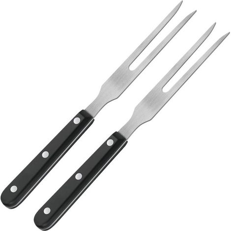 2 carving forks, saucepan fork, stainless steel meat fork with plastic handle, 10.6-inch BBQ serving fork, BBQ fork with p