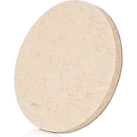 Naturpolierfilz mit Klett Filzpolierscheibe 125mm ABW