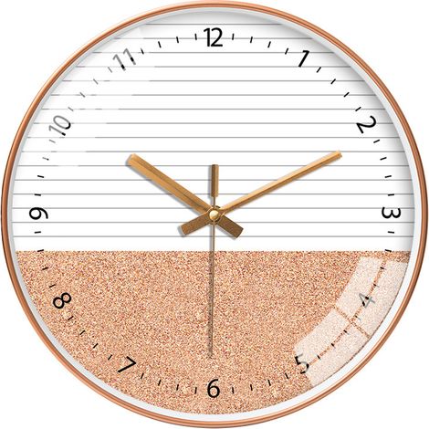 Reloj de pared circular silencioso de 30 cm (12 pulgadas), funciona con pilas, ideal para el hogar, la oficina y la escuela. (1/5)