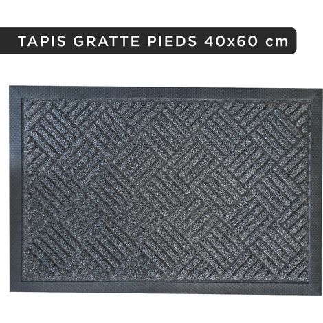 LNT France - Tapis Gratte-Pieds, paillasson pour intérieur ou extérieur, Anti-salissures, Résistant, Lavable & Antidérapant - 40x60cm