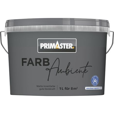 Primaster Farbambiente Wandfarbe matt stahlgrau 1 L Innen (1/2)
