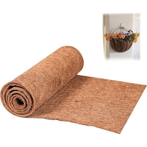 40 x 200 cm Tapis coco pour plantes, tapis de coco au mètre, tapis de coco pour plantes en hiver, protection contre les mauvaises herbes, tapis de coco pour animaux (1/5)