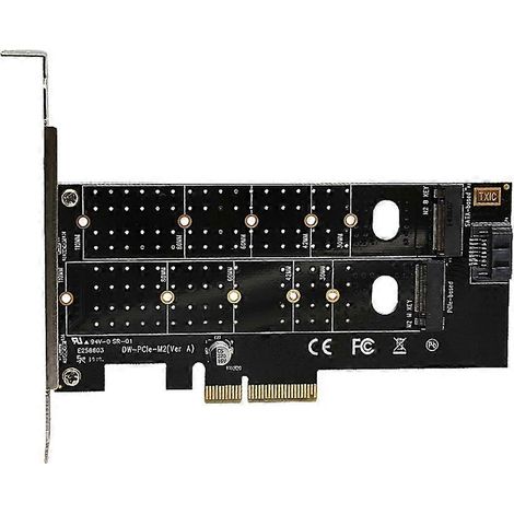 PCIE M.2 SSD-Erweiterungskarte PCIe zu M.2 NVMe SSD NGFF M-Key/B-Key-Adapter (1/4)