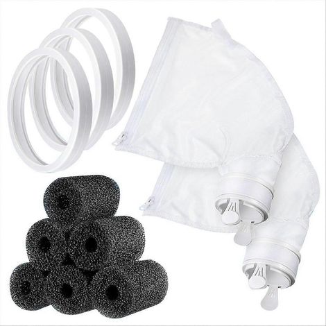 Ensemble d'accessoires pour nettoyeur de piscine de 11 pièces, comprenant 2 sacs de nettoyage. (1/5)
