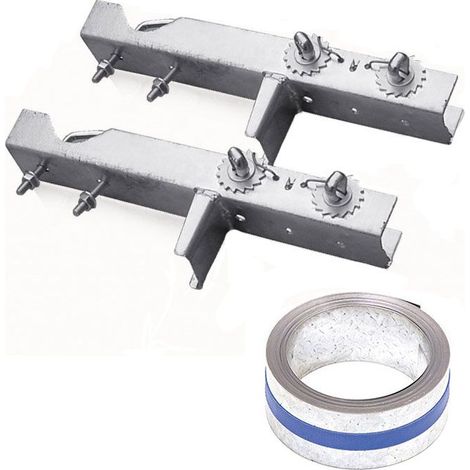 Pack cerclage cheminée double fixation – Feuillard galvanisé 5m – Pour installation antenne TNT – Dimensions 12x35cm – Hdsat