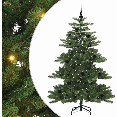 Sapin de Noël  Arbre de Noël Artificiel à Branches Articulées Vert 150 cm (1/5)
