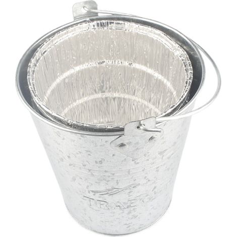 SEAU GALVANISÉ, bac récupérateur de graisse/récipient en aluminium en fer galvanisé pour four, compatible avec plusieurs marques de barbecues. (1/5)