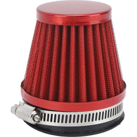 Ortviai Filtre à Air pour Moto Tout-Terrain – 60 mm, Fixation par Collier, Rouge
