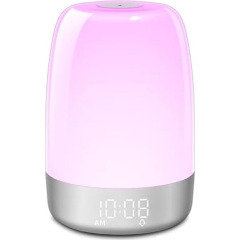 Option de lumière de réveil et de réveil simulé de Lever de Soleil, Lampe multifonctionnelle d ' éclairage de Chevet du Matin Doux, réveil à lumière Naturelle (1/5)