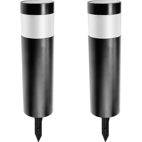 Lot de 2 Borne Solaire LED –18 Lumens Blanc Chaud 3000K (1/5)