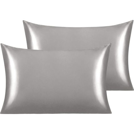 Taie d'oreiller en satin de soie pour cheveux et peau Taie d'oreiller standard en soie luxueuse avec fermeture enveloppe