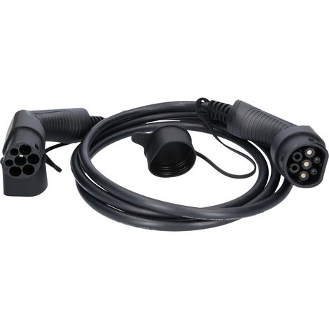 KS Tools efuturo Ladekabel gerade, Typ 2 auf Typ 2 Stecker, 1 Phase, bis zu 7,4 kW, 32 A, 230 V, Mode 3, 3 Meter (1/2)