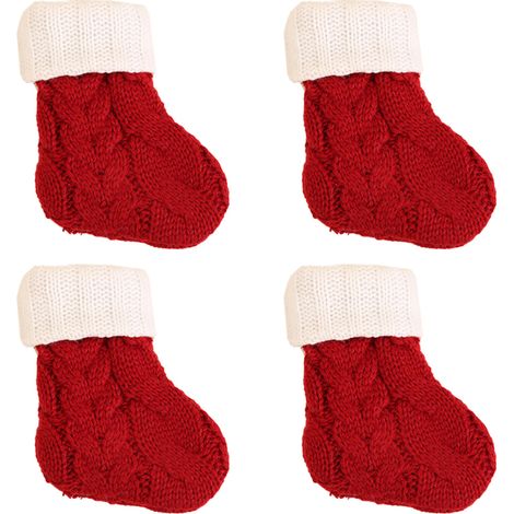 Sacs à couverts de Noël, fourchettes, cuillères, chaussettes, vaisselle, porte-couverts, bas de Noël (1/5)