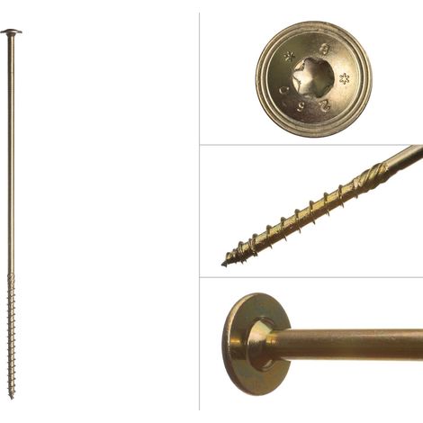 Tellerkopfschrauben gelb verzinkt 8,0 x 320 mm Torx - Schachtel