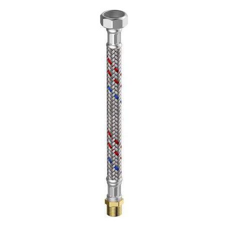 Flamco Meiflex Silikon-Panzerschlauch M5715.1104.100 1/2" x 1/2" IG/AG, 13 x 1000 mm, für Sanitär/Heizung/Klima (1/2)